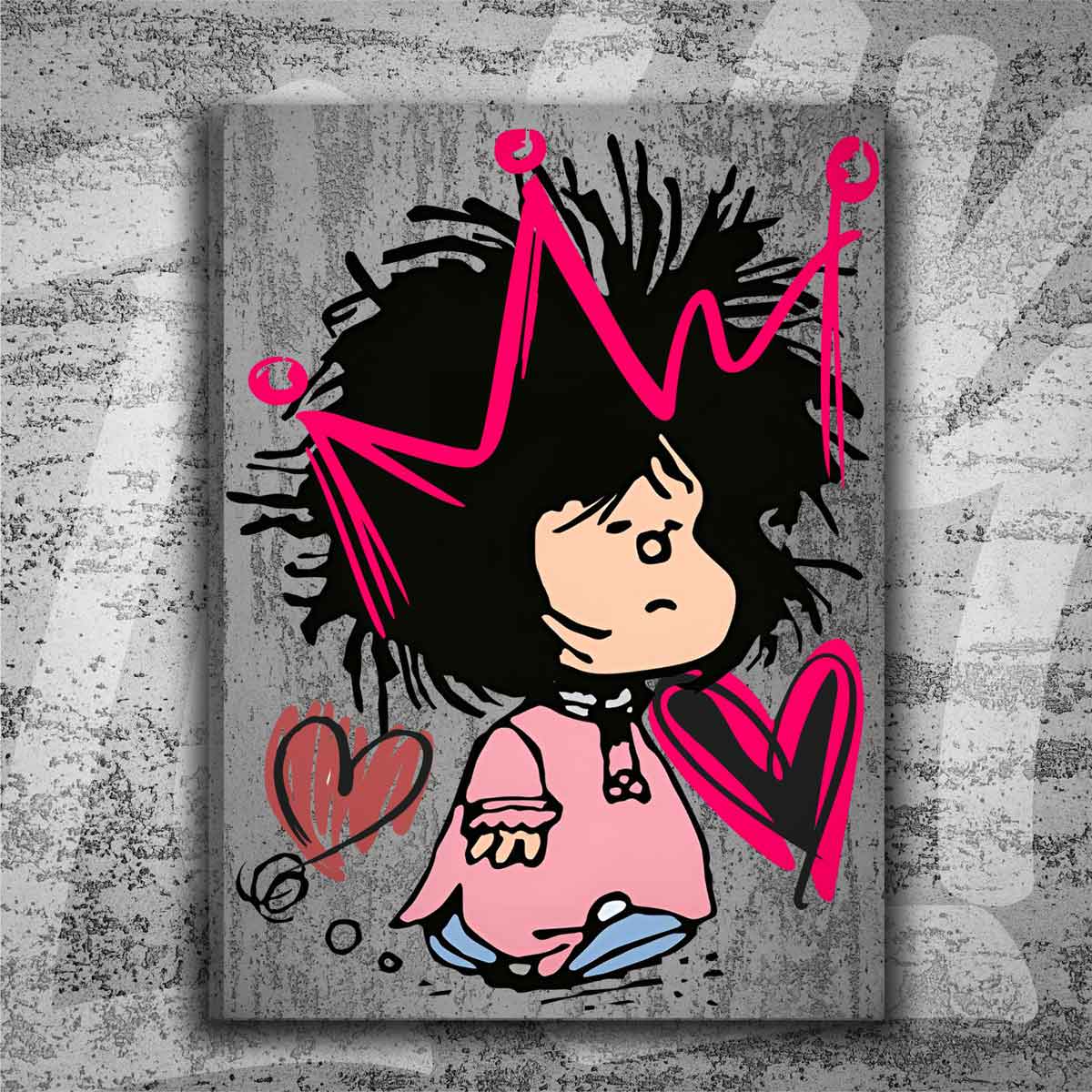 Cuadro Microcemento Urban Art Mafalda